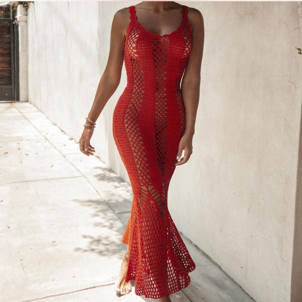 JLUXLABEL CROCHET COVER UP BRAND NEW